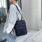 CHDWEY Umhängetaschen für Herren Männer Umhängetasche Oxford Tuch Hohe Qualität Crossbody Tasche Pure Farbe Casual Business Vielseitige Männer Tasche Reisetasche(Grijs)