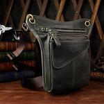 Waterdichte Motortas Echt Leer Mannen Multifunctioneel Ontwerp Casual Sling Schouder Messenger Bag Reizen Taille Riem Pack Drop Been Tas (Color12)