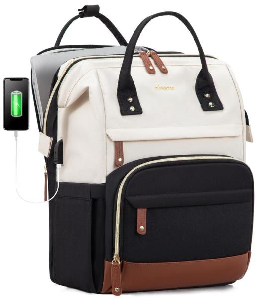 LOVEVOOK Rugzak voor dames, laptoprugzak met laptopvak, 17,3 inch, schoolrugzak, meisjes, tieners, schooltas, rugzak, dagrugzak, rugzak, waterdicht, voor school, reizen, universite