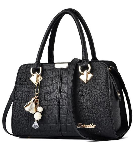 Elegante dameshandtas, schoudertassen, rugzakken, reistas, boodschappentas, shopper, messenger tassen, waterdichte tas, PU-leer, Zwart B, L, Elegant, elegant