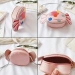 PU Lederen Messenger Kinderen Tas, Meisjes Handtas, Kinderen Cross Body Tassen, met Ritssluiting, voor Feest, Winkelen, Fotografie, Performance (Roze, Snoep)