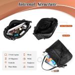 BAIGIO 2-delige handtassen voor dames, schoudertas, grote shoppertas, PU-leer, schoudertas, draagtas, hengseltas, cadeau, tote bag set met portemonnee, ritssluiting, voor kantoor, 