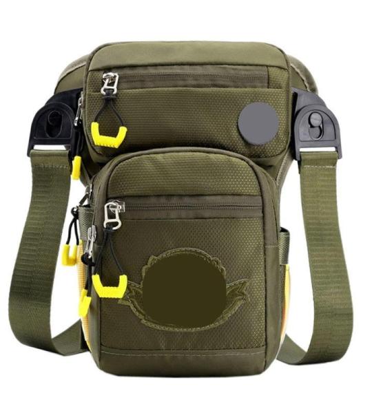 Waterdichte motortas motorfiets rijder mannelijke been drop tas riem voor messenger schoudertassen mannen nylon heup heupheuptas (groen)