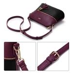 Handtas Dames Shopper Schoudertas Dames Handbags Set Women Grote Damestas Handtassen 3-Delige Set, Paars Zwart