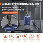 SHOWKOO Kofferset 3 Teilig Hartschale Leicht ABS+PC Erweiterbar Reisekoffer Haltbar Trolley Handgepäck Sets mit TSA Schloss und 4 Rollen (M L XL -Blau)