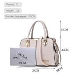 Elegante dameshandtas, schoudertassen, rugzakken, reistas, boodschappentas, shopper, messenger tassen, waterdichte tas, PU-leer, Wit B, L, Elegant, elegant
