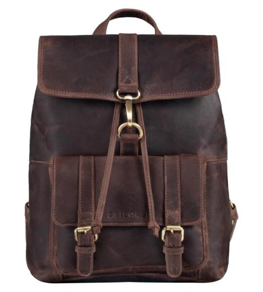 STILORD 'Kacey' Dagrugzak voor dames, leer, vintage, leren rugzak voor 13,3 inch laptops, DIN A4, kleine unirugzak, stadsrugzak, elegante damesrugzak, echt leer
