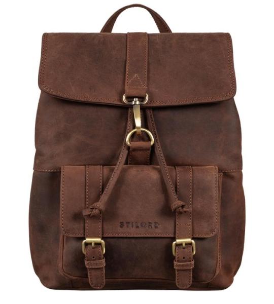 STILORD 'Kacey' Dagrugzak voor dames, leer, vintage, leren rugzak voor 13,3 inch laptops, DIN A4, kleine unirugzak, stadsrugzak, elegante damesrugzak, echt leer