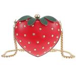 VALICLUD Dameshandtas 1 stuk aardbei tas schoudertas aardbei aardbeienportemonnee mini draagtas muntenschoudertas voor kinderen fruit aardbei geschenkzakje peuter PU mini-tas