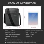 BAIGIO Heren schoudertas Cross Body Casual Messenger Bag Canvas Satchel voor Portemonnee Mobiele Telefoon Sleutel, A - zwart, Casual