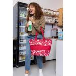 Shopper e1 - grote tas - ruimte voor kleine en grote boodschappen, Daisy Red, Eén maat, Retro