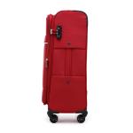 WITTCHEN Mira Line Koffer Zachte bagage Bagage van polyester Draaggreep Telescopische Handgreep Vier zwenkwielen TSA Combinatieslot, rood, Kofferset 3-delig.