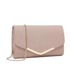 Elegante Kettingzak Damestas Clutch tas Handtas Bruiloft Avondtasje Meisje (Roze)