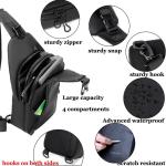 Borstzak, sling bag voor heren, kleine schoudertas, outdoor, waterdicht, casual herentas, lichte riemtas voor werk, reizen, wandelen, dagelijks gebruik enz., donkergrijs, Eenvoudig