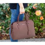 - Dames Bugatti Handtas Draagtas - Shopper Tote PU Leer Schoudertas - Veel Zakken Vakken Rits Crossbodytas - Vrouwen Meisje Tassen - Mode Stad Werk - Oude Roos