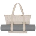 Smilla Strandtas met ritssluiting voor dames en heren, gezinsvakantie, sport, zwemmen, boodschappentas van gerecycled PET, waterafstotend, Zand Patroon, Eén maat