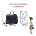PU Lederen Messenger Kinderen Tas, Crossbody Tas met Strik, Meisjes Handtas met Strik, voor Feest, Winkelen, Fotografie, Performance (Zwart)