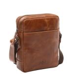 Dublin Schoudertas van premium leer, kleine handtas/schouderriem, voor heren en dames, handgemaakte schoudertas, Vintage lichtbruin, Small