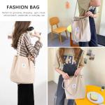 Grote schoudertas voor dames, corduroy schoudertas, strandtas, crossbody tas, shopper, tote bag, boodschappentas, handtas, shopper voor werk, winkelen, school, Beige 02, 12,0 cm x 