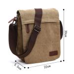 Outreo Heren-schoudertas, retro, schoudertas, vintage, aktetas, van canvas, boodschappentas, voor school, laptop, vrije tijd, beurs, handtas