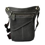 Waterdichte Motortas Echt Leer Mannen Multifunctioneel Ontwerp Casual Sling Schouder Messenger Bag Reizen Taille Riem Pack Drop Been Tas (Color16)