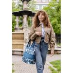 Shopper e1 - grote tas - ruimte voor kleine en grote boodschappen, Daisy Blue., Eén maat, Retro