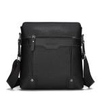 CHDWEY Umhängetaschen für Herren Business-Schultertasche for Mans Vintage Mann-Taschen Pu. Leder Schultertaschen Mode Männer Messenger Bag(Black)