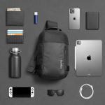 mannen schoudertas voor 2024 11 inch iPad Pro M4, 11 inch iPad Air M2, minimale enkele riem sling tas kleine daypack voor dagelijks gebruik, mini formaat