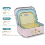 Jewelkeeper - Kartonnen koffer, set van 3 - Opbergdozen voor Verjaardag Bruiloft Kinderkamer Kantoor Decoratie Display Speelgoed Foto's - Gouden Folie Polka Dot Opbergdozen