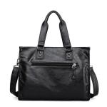 CHDWEY Umhängetaschen für Herren Lässige Männer Aktenkoffer Crossbody Retro Business Men TA Bag Business Große Kapazität Handtaschen Schwarz