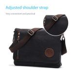 FANDARE Retro schoudertas canvas laptoprugzak voor 14 inch laptop koerierstas heren dames crossbody messenger bag reizen school universiteit werk multifunctionele schooltas