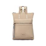 Dames Rugzak Mode Reisrugzak Lichtgewicht PU Schoudertas Vrouwen Waterdicht Casual Dagrugzak met Boho-chique Banden (Khaki)