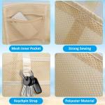 Grote strandtas van mesh voor dames, draagbaar, XXL familie, strandtas voor dames, opvouwbaar en herbruikbaar, grote nettas voor het strand, voor zand, zwemmen, reizen, winkelen, B