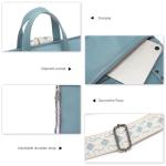 Dames Rugzak Mode Reisrugzak Lichtgewicht PU Schoudertas Vrouwen Waterdicht Casual Dagrugzak met Boho-chique Banden (Blauw)