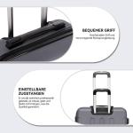 BEIBYE Koffer met harde schaal, trolley, rolkoffer, reiskoffer, veiligheid, cijferslot, dubbele wielen, ABS-materiaal, handbagage, 4 wielen, M-L-XL-set, dark grey