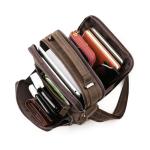 CHDWEY Umhängetaschen für Herren Männer Taschen Echtes Leder Männer Umhängetasche Männliche Vintage Crossbody Taschen for Männer Messenger Bag Leder