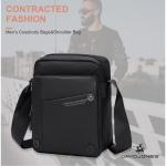 - Schoudertas voor heren - Schoudertas van nylon - Elegante praktische tas - Sport Werk Telefoon Reizen - Zwart, Schoudertas, Eén maat, Schouderriem