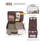 LOVEVOOK Rugzak handbagage vliegtuig, reisrugzak voor dames, groot, 40 liter, handbagage, tas, 45 x 36 x 20 cm, draagtas, weekend-reisrugzak, laptoprugzak, 17 inch voor reizen, zak