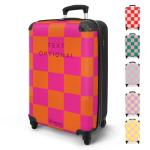 NoBoringSuitcases.com Handbagage, harde koffer met TSA-slot, jongens en meisjes, trolley, reiskoffer, draagtas, rolkoffer, klein of middelgroot, 18 blokstijl, koffer