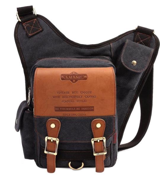 KAUKKO Canvas Tactical Vintage Borsttas Tactical Schoudertas