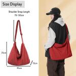 Schoudertas voor dames, handtas, corduroy tassen, grote shopper, tote bag, schoudertas, casual crossbody tas voor school, universiteit, kantoor, werk, reizen, uitstapjes, winkelen,