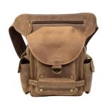 Waterdichte motortas retro lederen zakken, casual heren tassen, lederen schoudertas, motorfiets tas