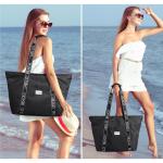 G4Free Stranddraagtas, waterdicht, zanddicht, schoudertas, strandtas, grote sporttas, boodschappentas voor dames