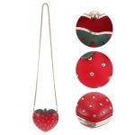 VALICLUD Dameshandtas 1 stuk aardbei tas schoudertas aardbei aardbeienportemonnee mini draagtas muntenschoudertas voor kinderen fruit aardbei geschenkzakje peuter PU mini-tas