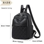Rugzak voor dames, klein, elegante stadsrugzak, moderne damesrugzak, PU-leer, schoudertas, kleine rugzaktas, diefstalbestendig, dagrugzak, backpack, voor reizen, werk, rugzak dames