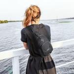 RFID Sling Bag Crossbody Rugzak Borst Schoudertas Casual Gym Dagrugzak Mannen Vrouwen Outdoor Fietsen Reizen Wandelen, Donkergrijs