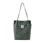 Koord Tas Womens Grote Corduroy Tote Bag Vrouwen Schouder Handtassen voor School Winkelen Werk College Casual, Groen-3, L, Tote