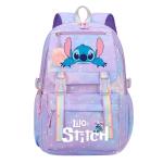 Stitch Premium rugzak voor middelbare scholieren, schoolrugzak, reistas voor jongens en meisjes, met netvak aan de zijkant en voorvak met ritssluiting, meerkleurig, 47 cm (hoogte),