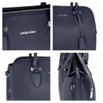 - Dames Bugatti Handtas Draagtas - Shopper Tote PU Leer Schoudertas - Veel Zakken Vakken Rits Crossbodytas - Vrouwen Meisje Tassen - Mode Stad Werk - Donkerblauw