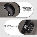 BEIBYE Harde koffer, trolleykoffer, rolkoffer, reiskoffer, handbagage, 4 wielen, M/L/XL, coffee